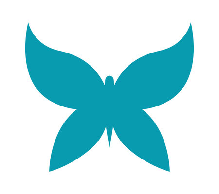 Hand drawn butterfly abstract design flat iconのイラスト素材