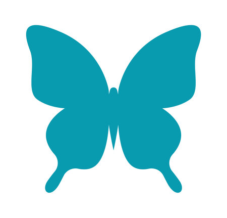 Hand drawn butterfly abstract design flat iconのイラスト素材