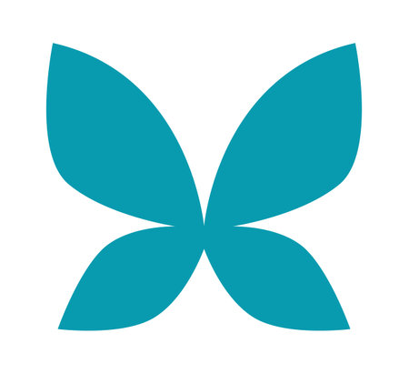 Hand drawn butterfly abstract design flat iconのイラスト素材