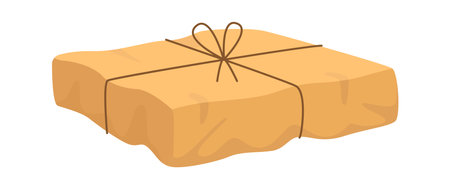 Damaged and broken cardboard box flat icon Paper packaging for parcelのイラスト素材