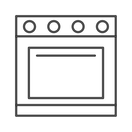 Gas oven for cooking line icon Kitchen furnitureのイラスト素材