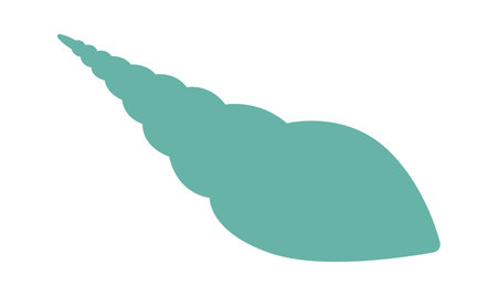 Shell shape flat icon Marine animal silhouetteのイラスト素材