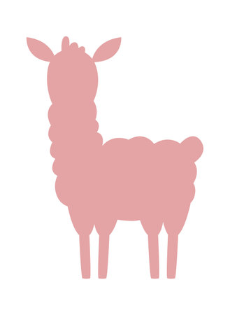 Sheep shape flat icon Marine animal silhouetteのイラスト素材