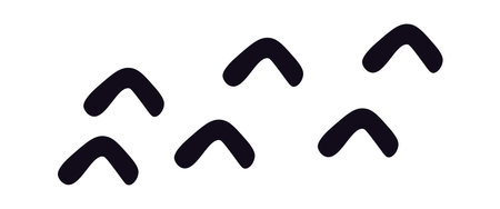 Hand drawn abstract curly lines flat icon
