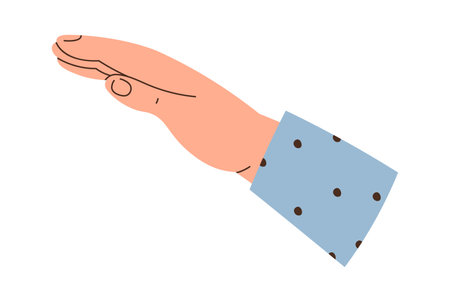 Hand showing gesture flat iconのイラスト素材
