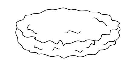 Beef cutlet burger Fast foodのイラスト素材