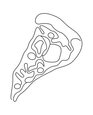 Slice of pizza Fast food illustrationのイラスト素材