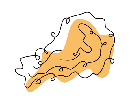 Fast food snack hand drawn iconのイラスト素材