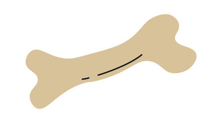 Bone food waste flat icon Sorted organic garbageのイラスト素材