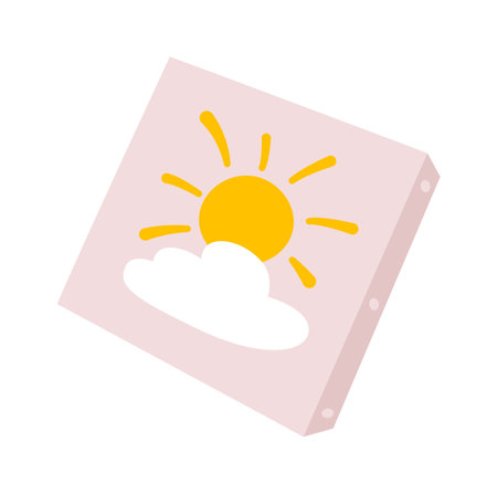 Cute picture flat icon Art therapyのイラスト素材