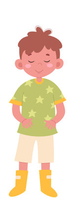 Happy child flat icon Leisure timeのイラスト素材