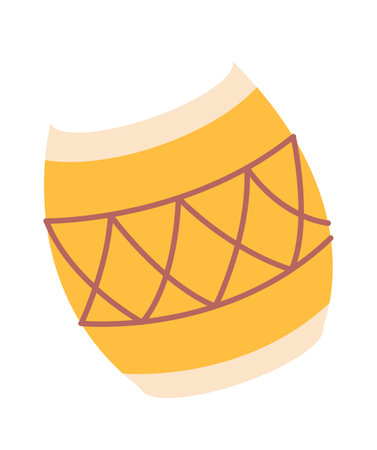 Djembe drum modern musical instrument flat iconのイラスト素材