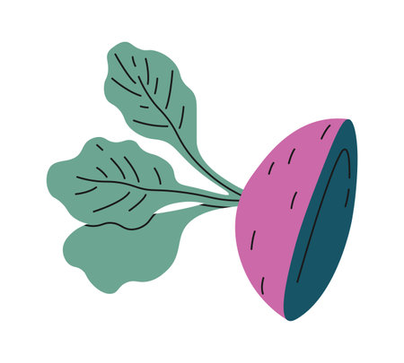 Vegetable food waste flat icon Sorted organic garbageのイラスト素材