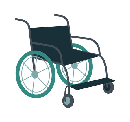 Wheelchair flat icon Special Inclusive transport for peopleのイラスト素材