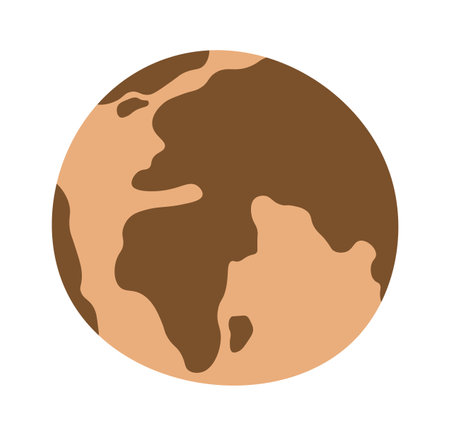 Earth flat illustration Environmental pollutionのイラスト素材