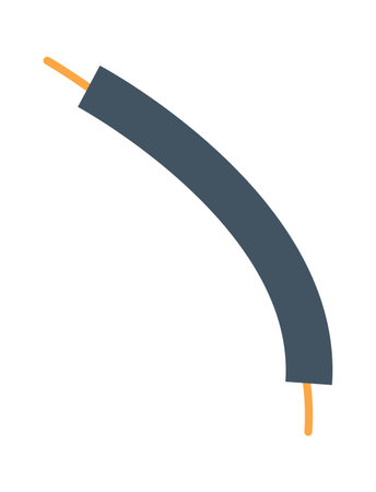 Electrical wire flat illustration Conducts electricityのイラスト素材