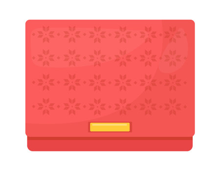 Minimalistic leather wallet flat illustrationのイラスト素材