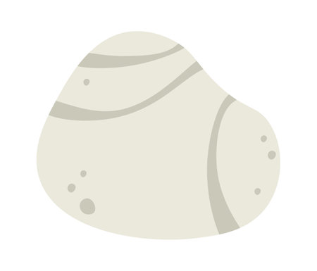 Stone with pattern flat illustration Decorative mineralのイラスト素材