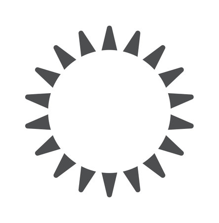 Sun glyph icon Summer and warm Sunshine design elementのイラスト素材