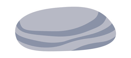 Stone with pattern flat illustration Decorative mineralのイラスト素材