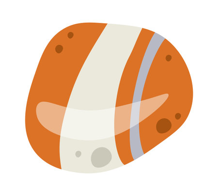 Stone with pattern flat illustration Decorative mineralのイラスト素材