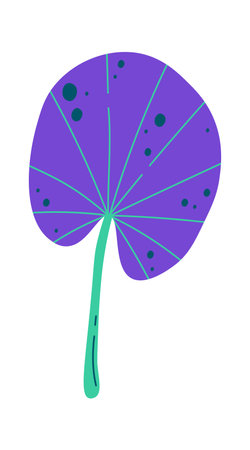 Tropical flower leaf flat illustration Exotic plantのイラスト素材