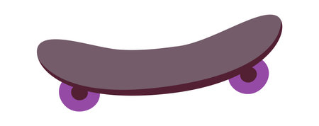 Wooden skateboard flat illustration Sport equipmentのイラスト素材