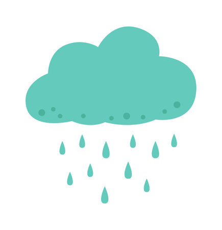 Rain Cloud with raindrop Weatherのイラスト素材