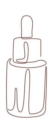 Serum drawing in line artのイラスト素材