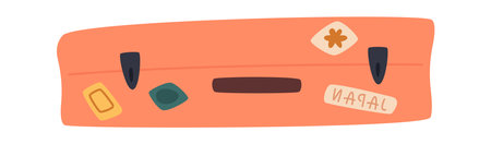 Travel retro suitcase for clothesのイラスト素材