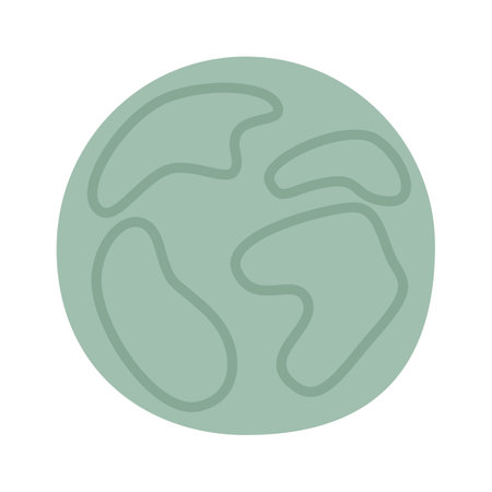 Globe flat illustration Green planetのイラスト素材