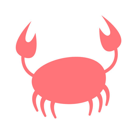 Silhouette of crab sea creatureのイラスト素材