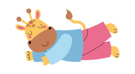 Cute giraffe in suitのイラスト素材