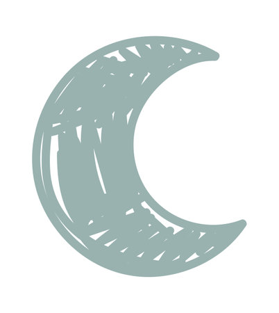 Children drawing moon in pencilのイラスト素材