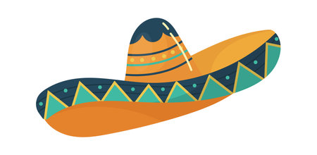 Mexican sombrero traditional hatのイラスト素材