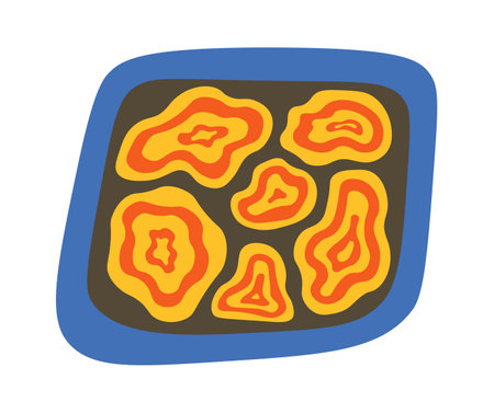 Hand drawn abstract fast foodのイラスト素材