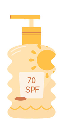 Sunscreen protection lotionのイラスト素材