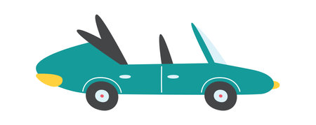 Cabriolet car transportのイラスト素材