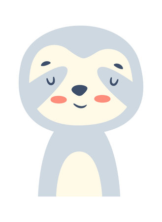 Sloth Animal Headのイラスト素材