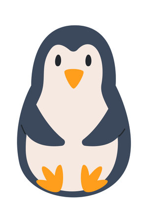 Penguin Bird Sittingのイラスト素材
