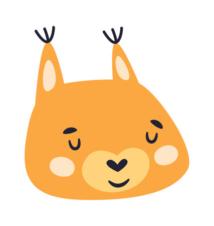 Fox Animal Headのイラスト素材