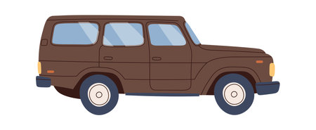 Travel car flat illustrationのイラスト素材