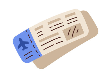 Trip flight ticketのイラスト素材