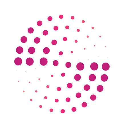 Halftone Circular Dotted Elementのイラスト素材