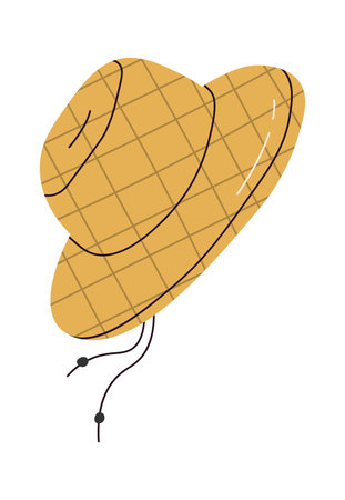 Summer Straw Hatのイラスト素材