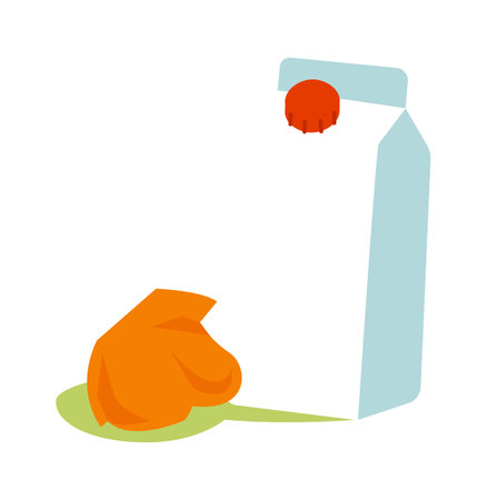 Paper juice box wasteのイラスト素材