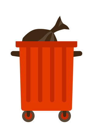 Full waste binのイラスト素材