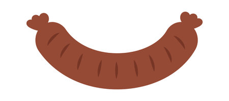 Grilled Sausage Meatのイラスト素材