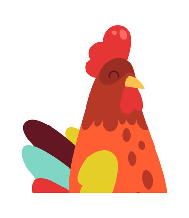 Rooster bird Farm animalのイラスト素材