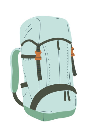 Hiking backpack for campingのイラスト素材